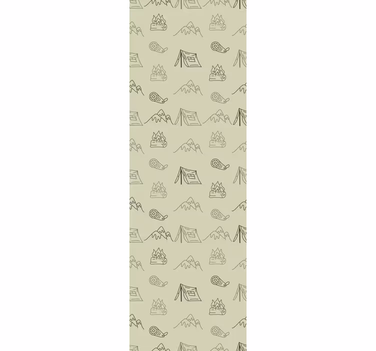 Blind kids hand drawn camping gear - TenStickers