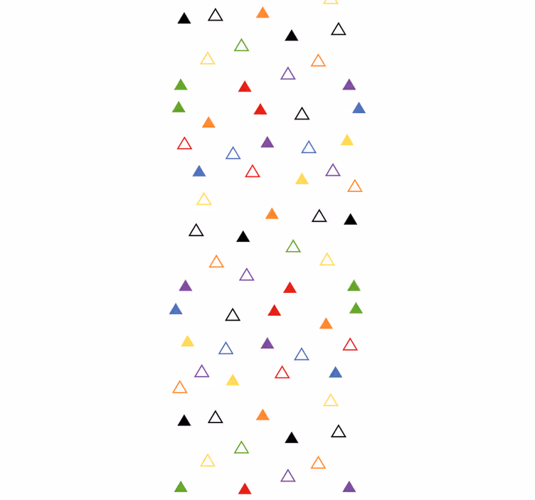 Blind kids colorful hollow triangles - TenStickers