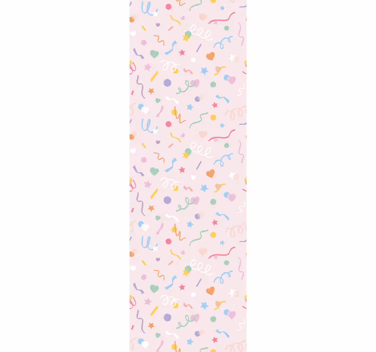 Blind kids pattern with cute pastel confetti - TenStickers