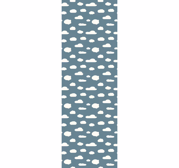 Blind kids pattern in white on blue background - TenStickers
