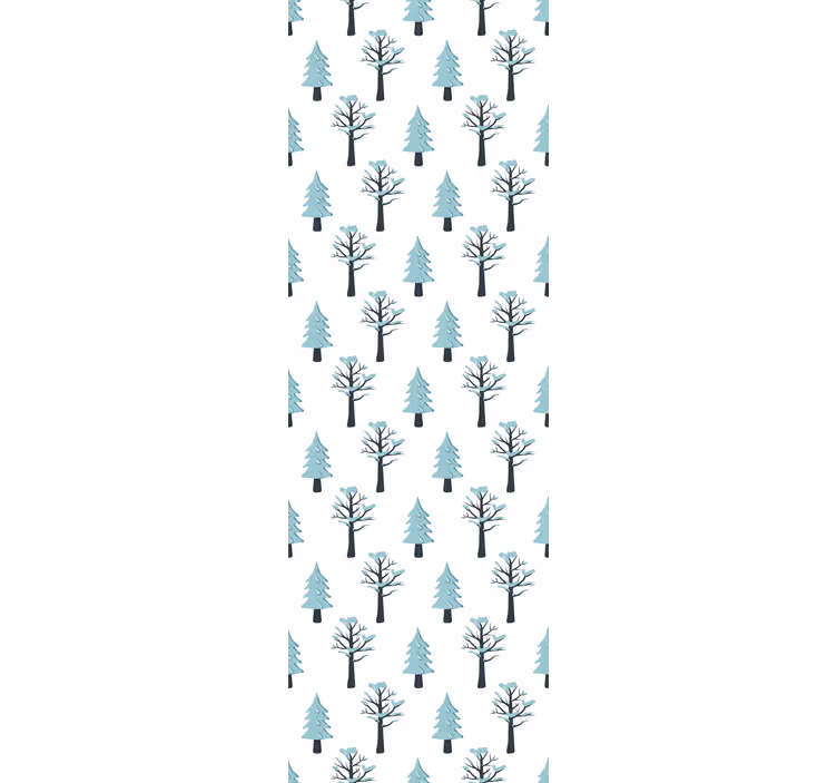 Blind kids tree in the snow pattern - TenStickers