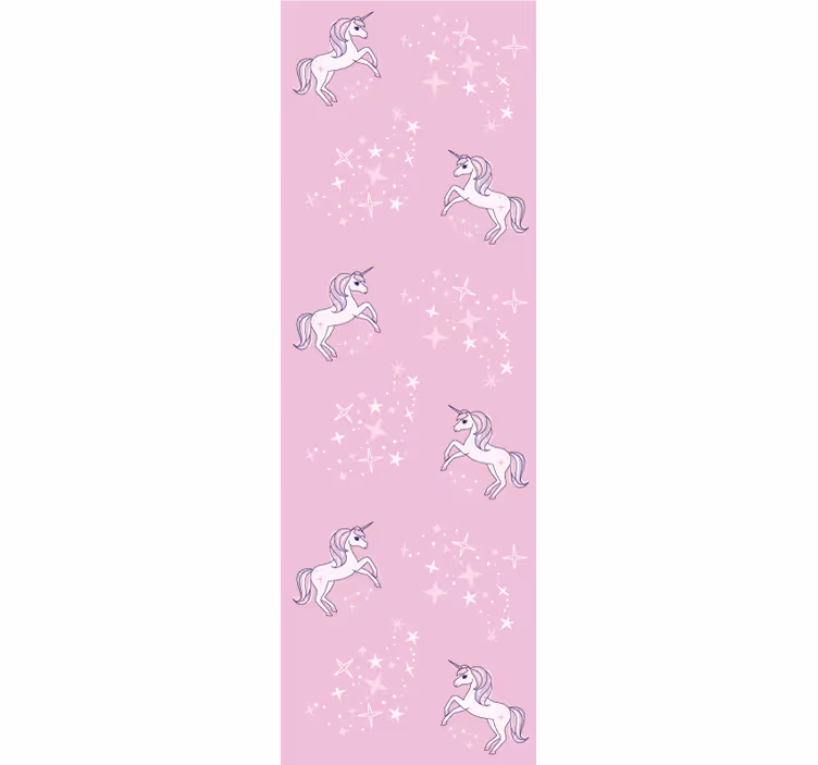 Blind kids pink pattern with unicorns - TenStickers