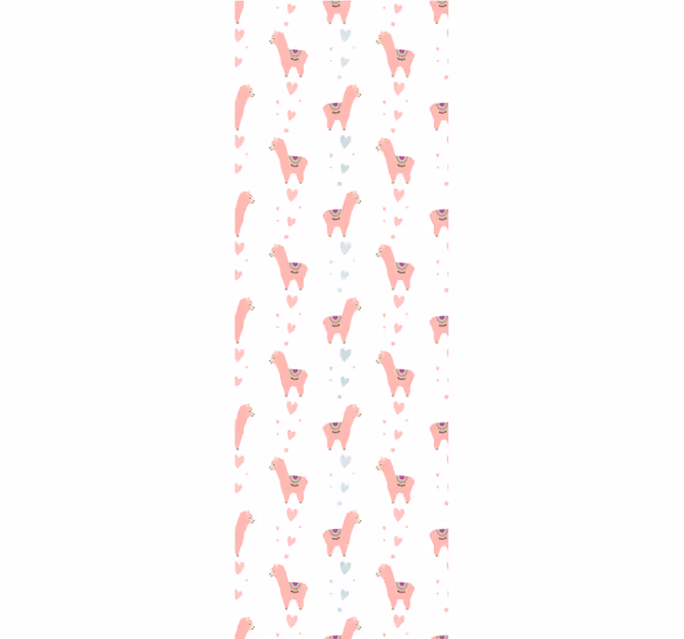 Blind kids pink llama pattern - TenStickers