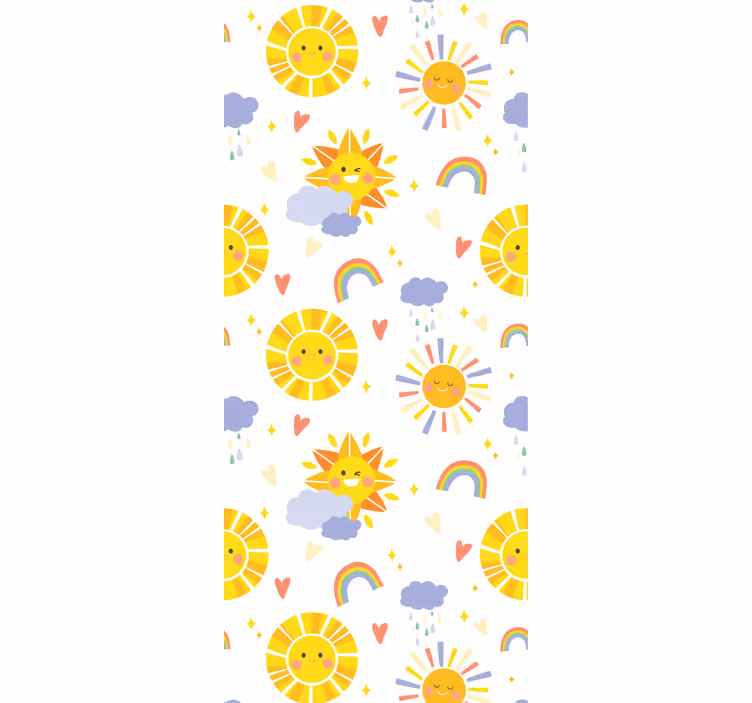 Blind kids pastel colored rainbows and clouds - TenStickers