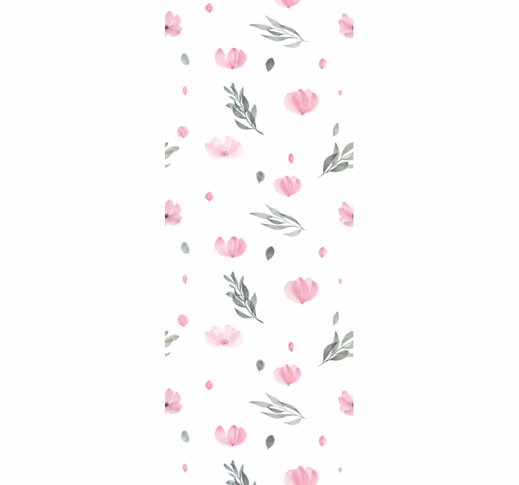 Blind kids pink minimalistic little flowers - TenStickers