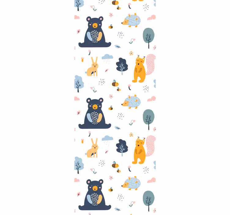 Blind kids colorful squirrels and teddy bears - TenStickers
