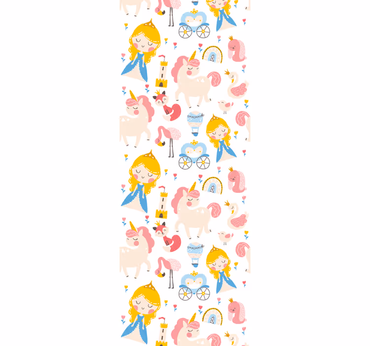 Blind kids cartoon princes and unicorns - TenStickers