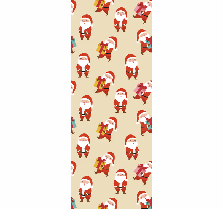 Blind kids smiling santa claus and christmas gifts - TenStickers