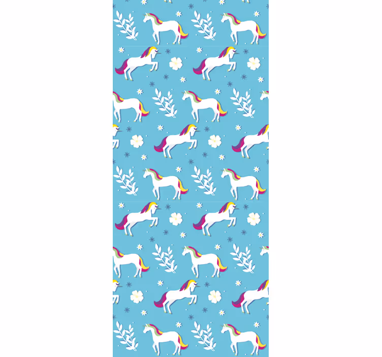 Blind kids unicorn pattern in different poses - TenStickers