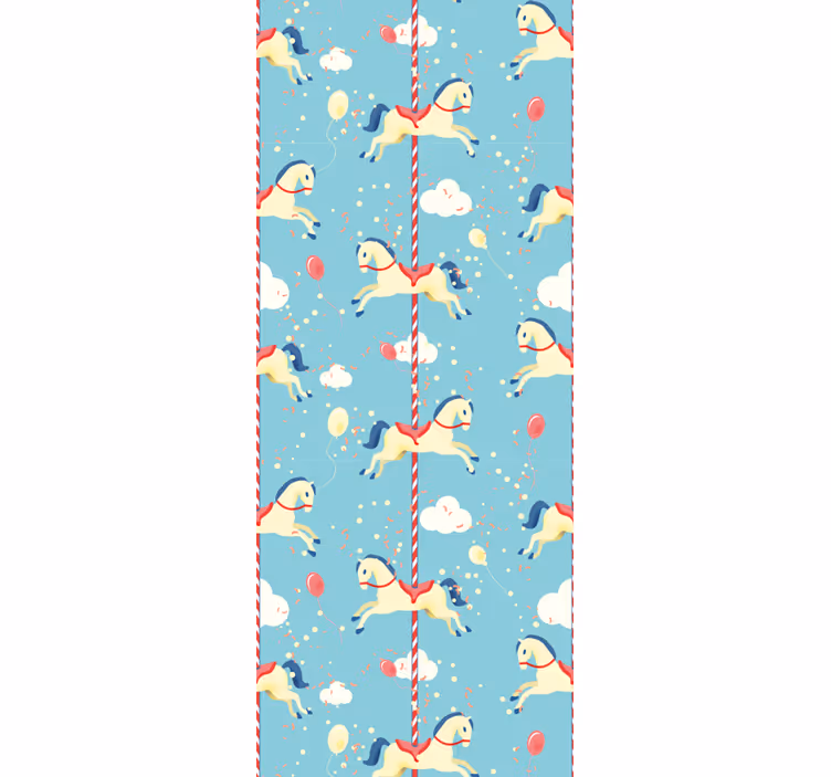 Blind kids amusement park horse ride pattern - TenStickers