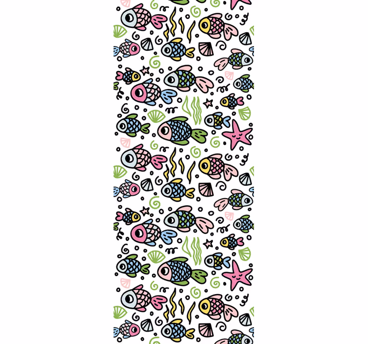 Blind kids multicolor fish pattern - TenStickers