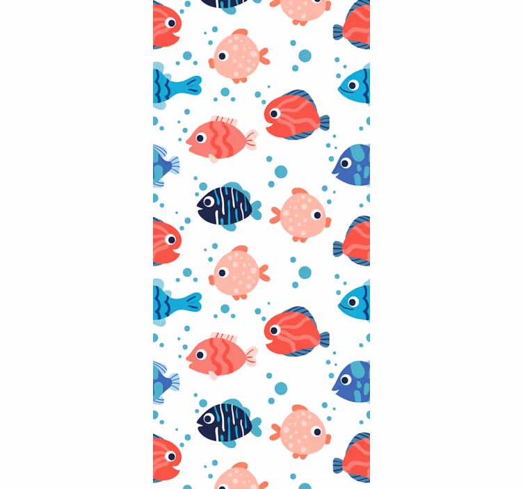 Blind kids pink and blue fishes - TenStickers