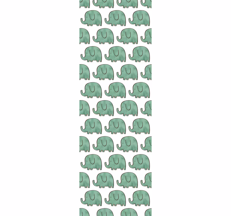 Blind kids pattern with cute elephants - TenStickers