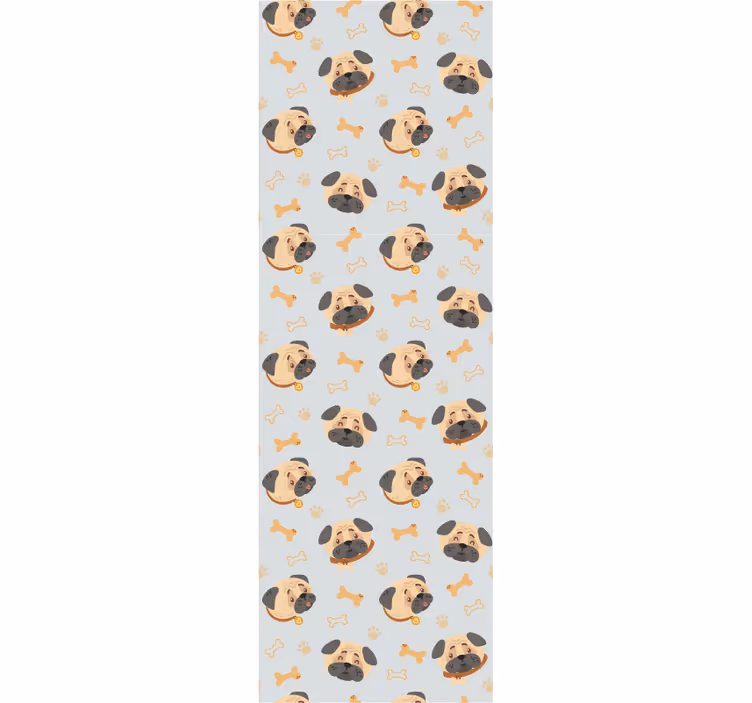Blind kids british bulldog puppies pattern - TenStickers