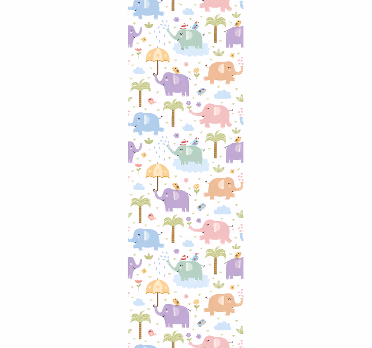 Blind kids cute elephant pattern - TenStickers