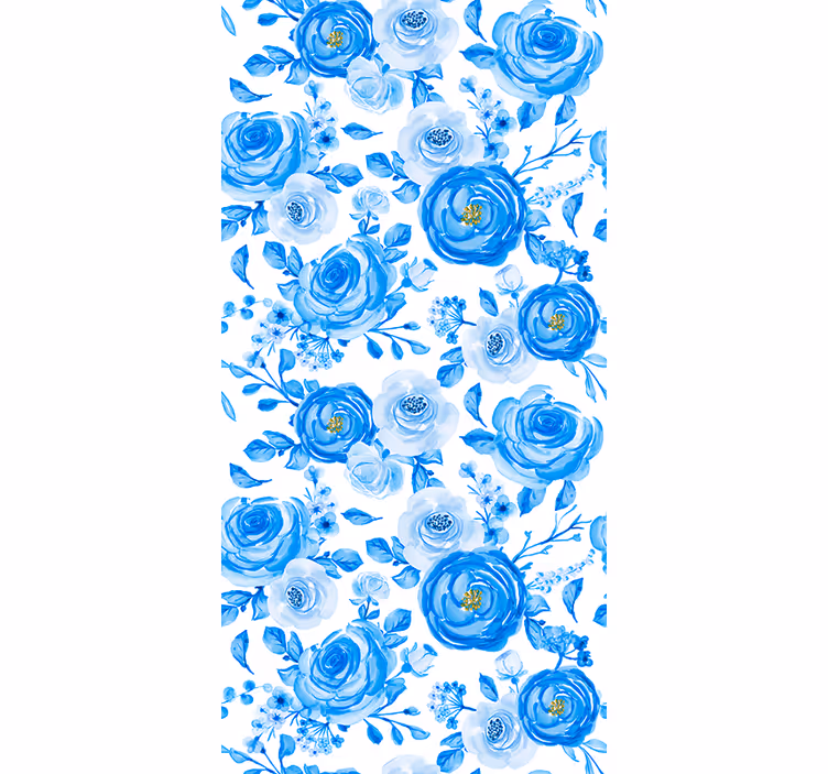 Blind kids nordic style blue flower clocks - TenStickers