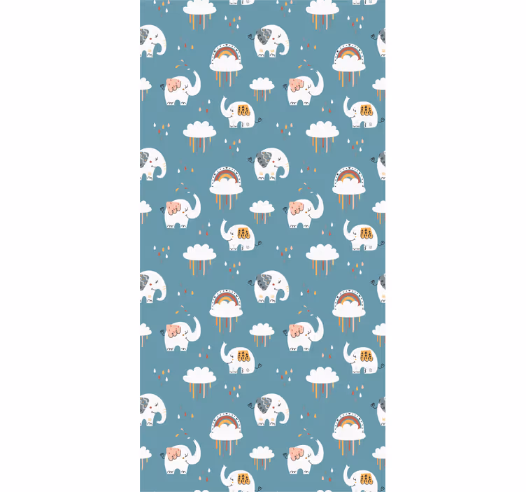 Blind kids elephant in the rain - TenStickers