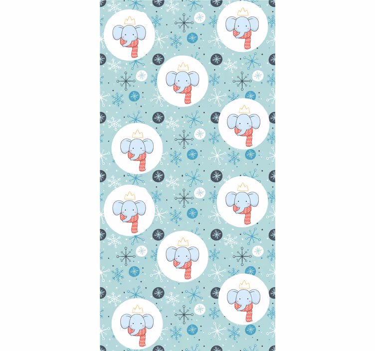 Blind kids winter elephant king - TenStickers
