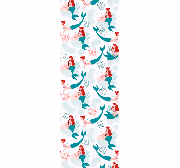 Blind kids mermaid with red hair smiling wide - TenStickers