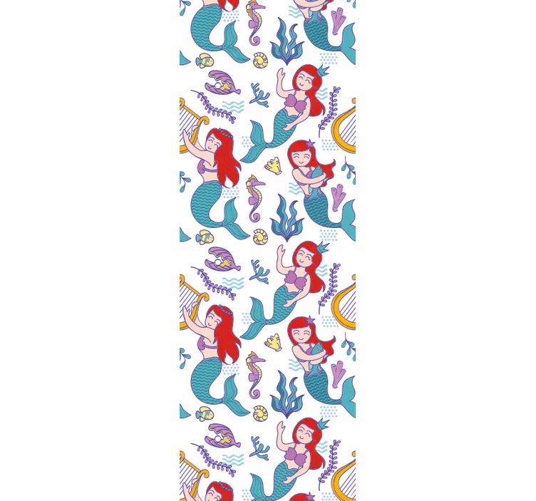 Blind kids mermaid ariel smiling - TenStickers
