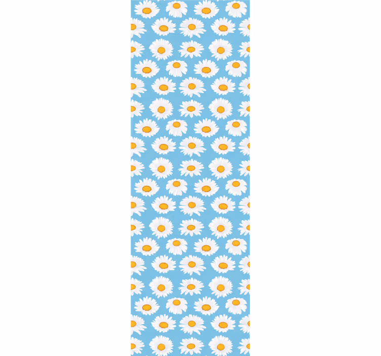 Blind kids daisy pattern on light blue background - TenStickers