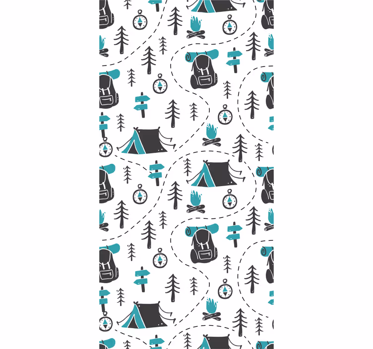 Blind kids camping nature design - TenStickers