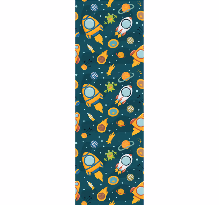 Blind kids new planet with funny aliens illustration - TenStickers