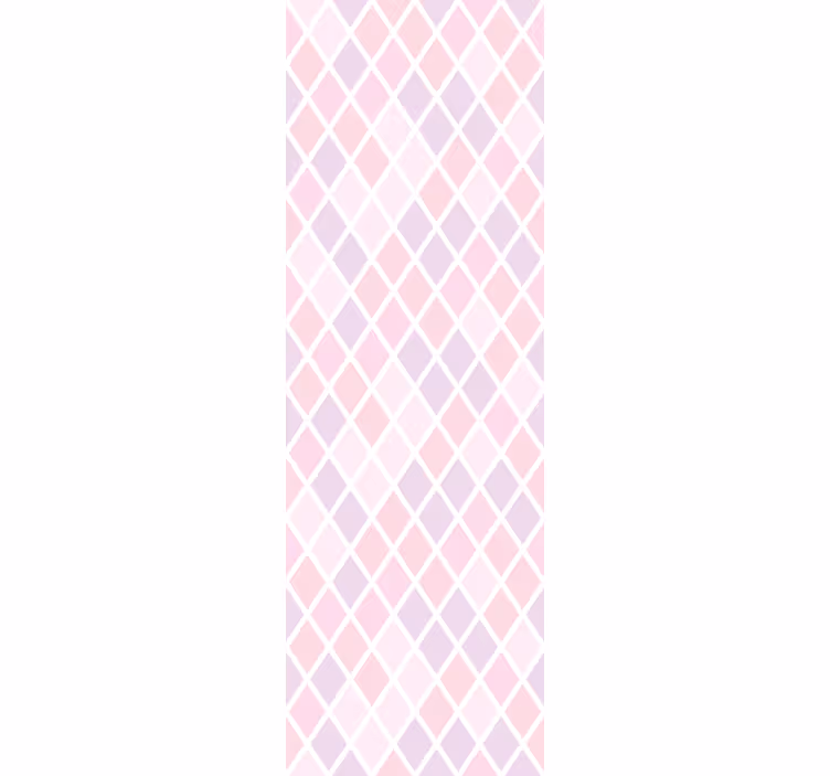 Blind kids pink and white rhombus design - TenStickers