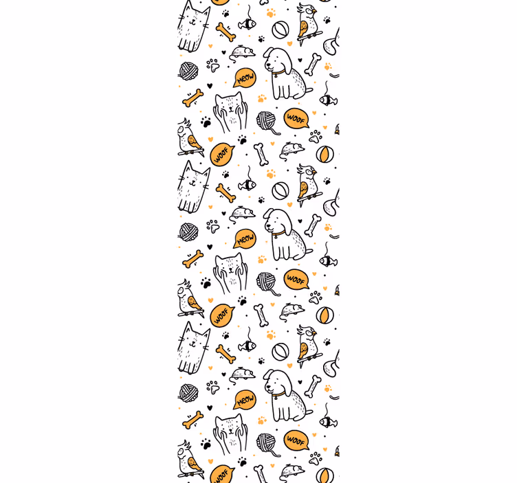 Blind kids pets cats and dogs doodle style - TenStickers
