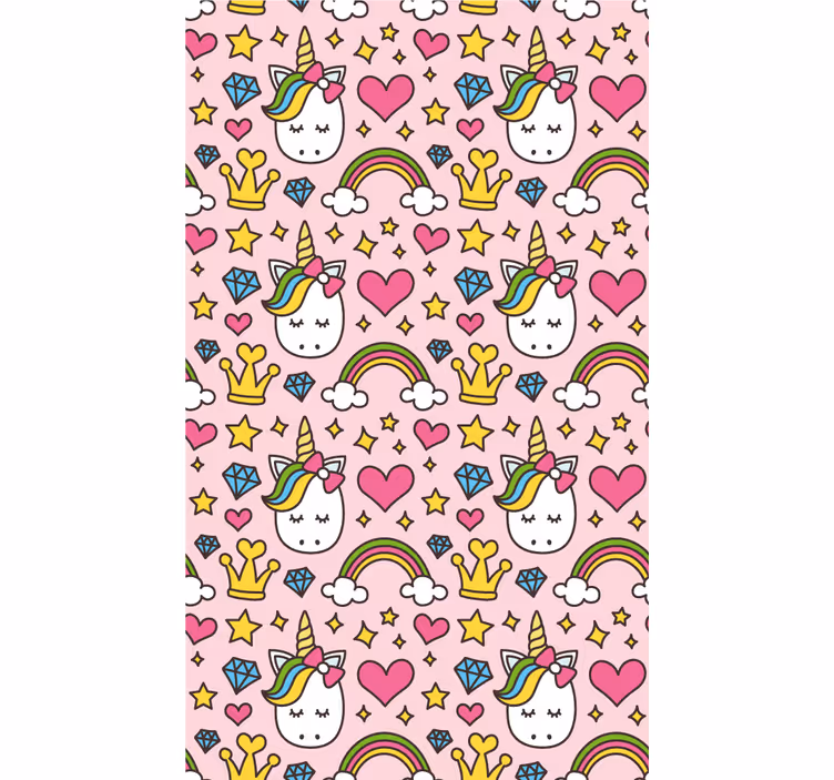 Blind kids' cute rainbows and unicorns with diamonds - TenStickers