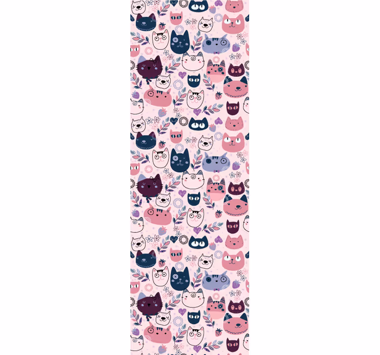 Blind kids pink cat fashion pattern - TenStickers