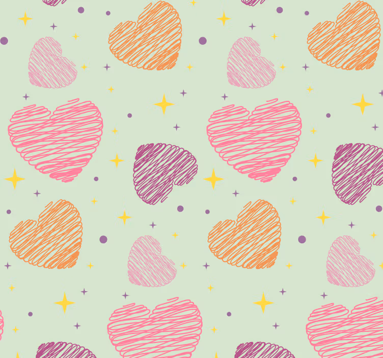 Blind kids with pink hearts - TenStickers