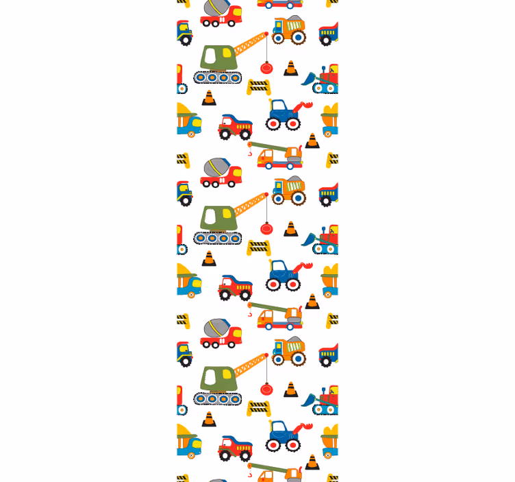 Blind kids cute design diggers at work - TenStickers