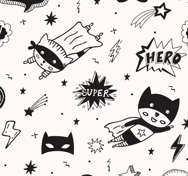 Blind kids superhero comic designs - TenStickers