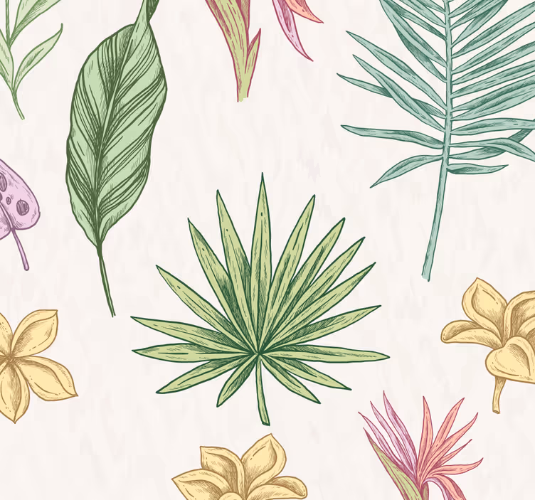 Blind kids enjoy flowers and palm trees - TenStickers