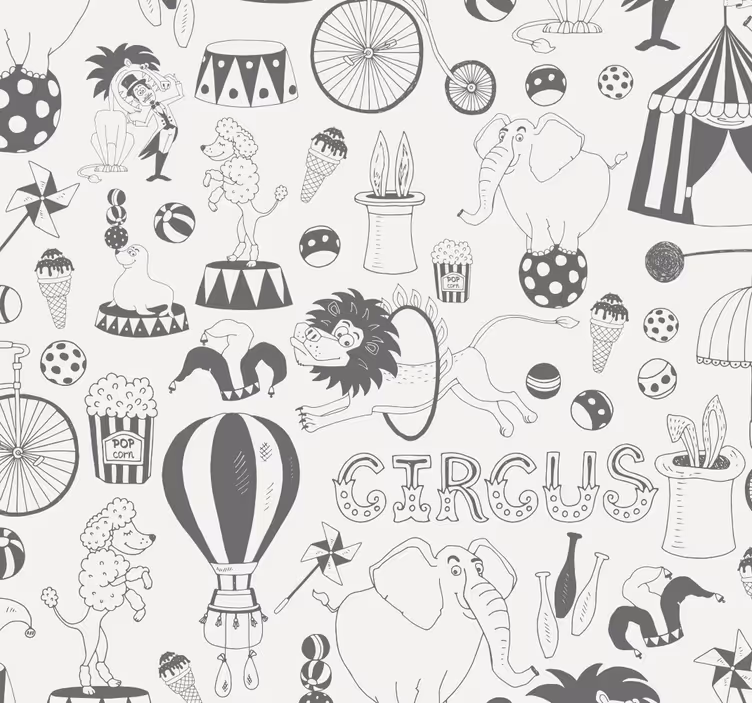 Blind kids nordic color circus - TenStickers