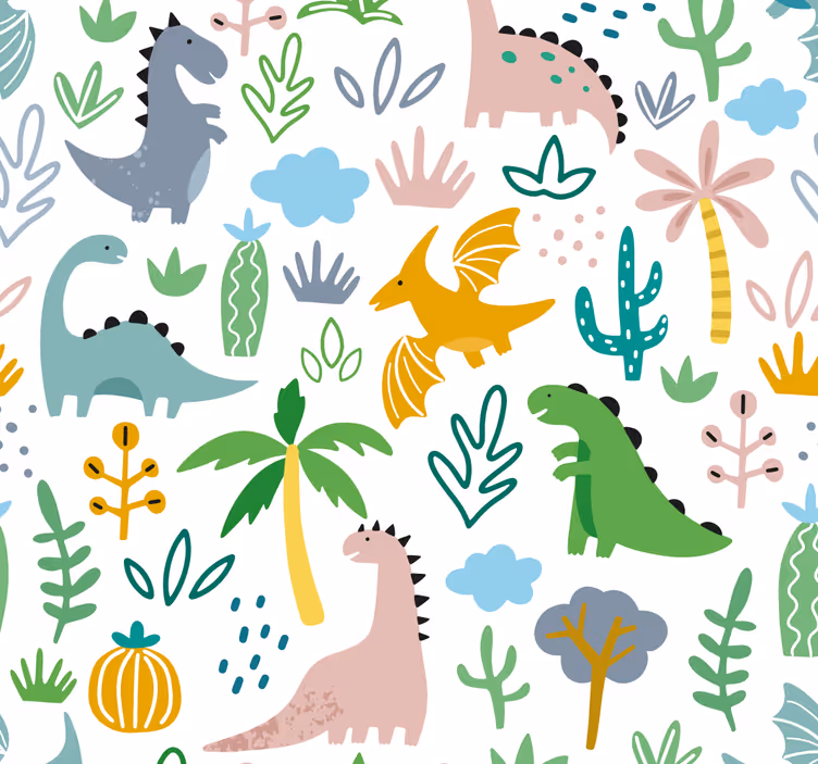Blind kids scandinavian jurassic design - TenStickers