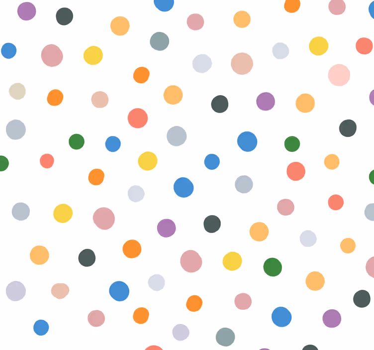 Blind kids colorful dots on white - TenStickers