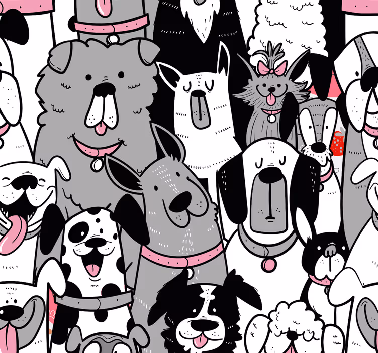Blind kids contour dog toy - TenStickers