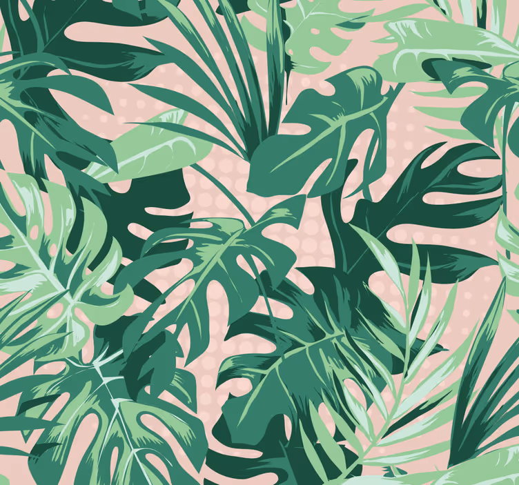 Blind office varied green foliage - TenStickers