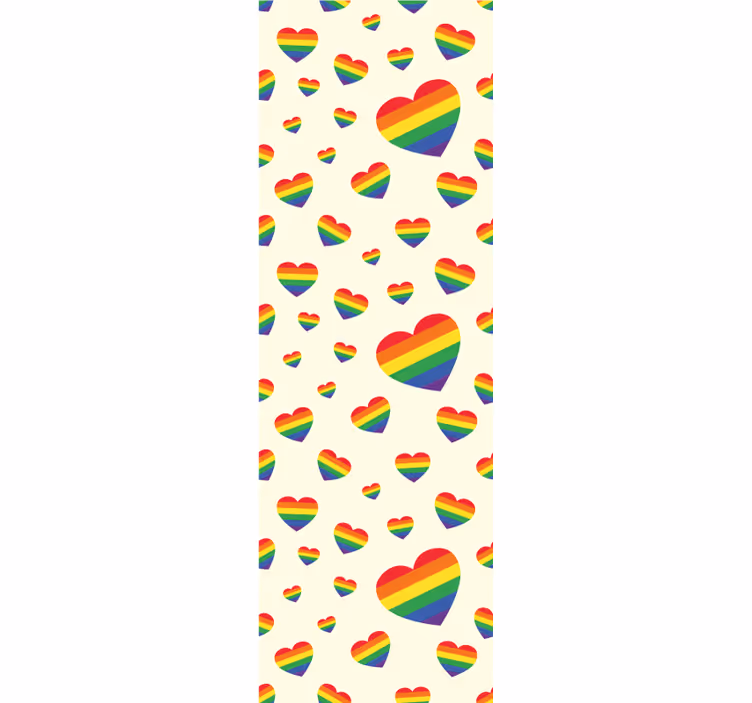 Teenage blind with rainbow hearts design - TenStickers