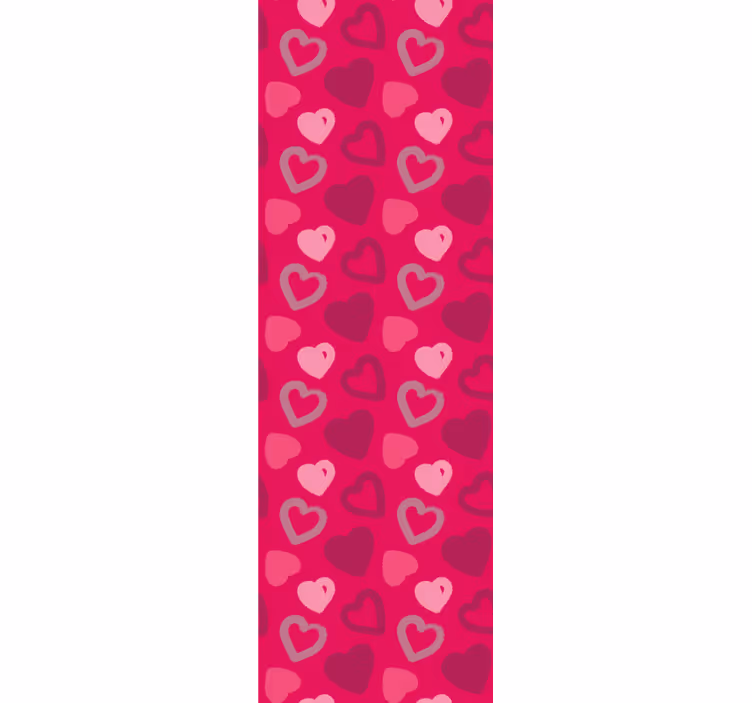 Teenage blind fuchsia hearts - TenStickers