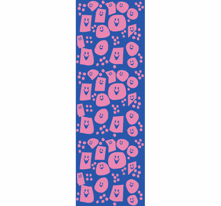 Teenage blind with geometric smiley faces - TenStickers