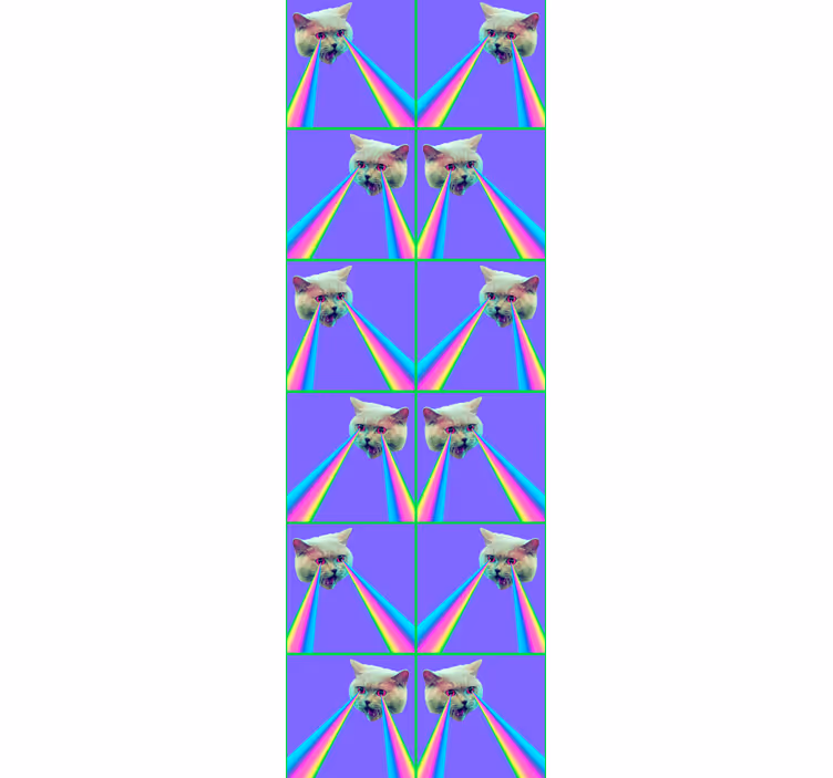 Teenage blind vaporwave laser cat - TenStickers
