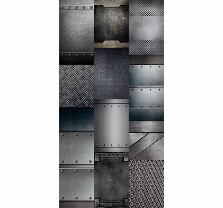 Teenage blind in metal black blocks pattern - TenStickers