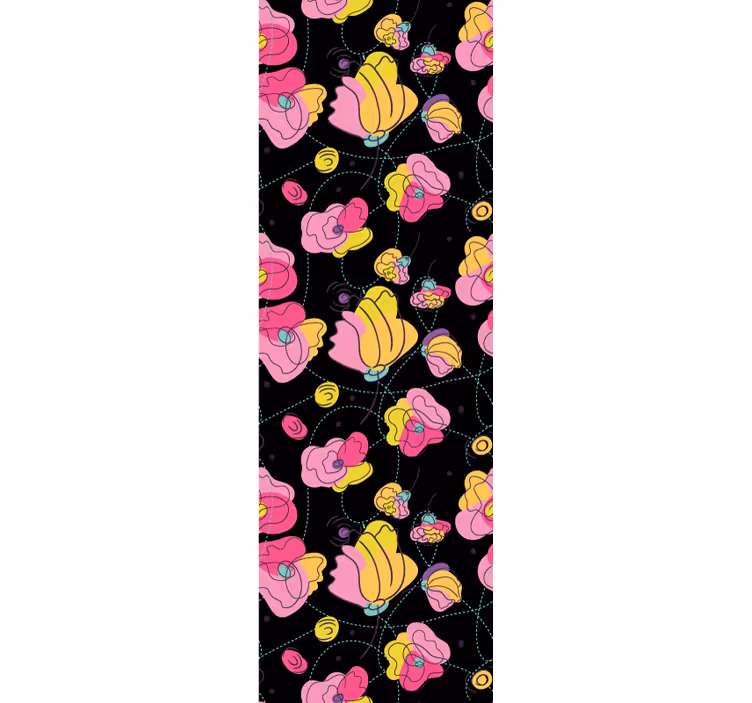 Teenage blind in neon colored floral pattern - TenStickers