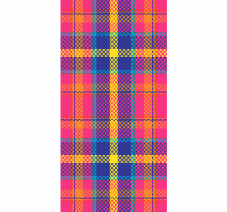 Teenage blind in vibrant gingham design - TenStickers