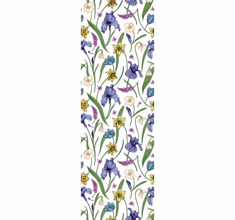 Teenage blind floral pattern - TenStickers