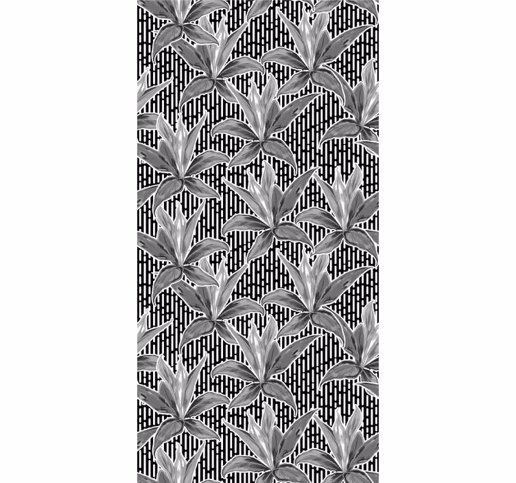 Teenage blind with outline leaves floral pattern - TenStickers