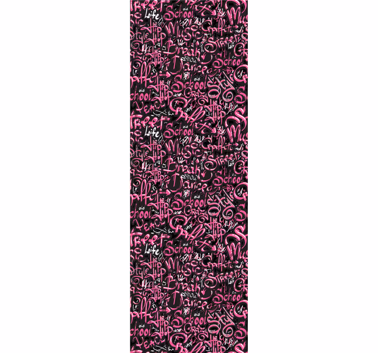 Teenage blind in pink and black graffiti - TenStickers
